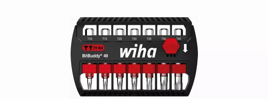 Jeu de 7 embouts BitBuddy TY Torx 49mm WIHA + attache-ceinture - 42115 Jeu de 7 embouts BitBuddy TY Torx 49mm WIHA + attache-ceinture - 42115