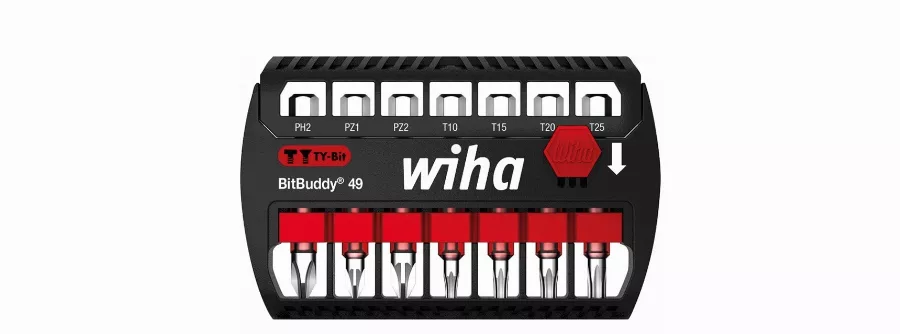Jeu de 7 embouts BitBuddy TY PH-PZ-Torx 49mm WIHA + attache-ceinture - 42117 Jeu de 7 embouts BitBuddy TY PH-PZ-Torx 49mm WIHA + attache-ceinture - 42117