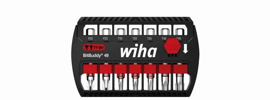 Jeu de 7 embouts BitBuddy TY PZ-Torx 49mm WIHA + attache-ceinture - 42118
