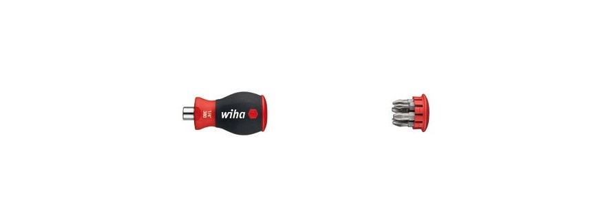 Tournevis court porte embouts Stubby WIHA avec magasins 6 embouts - 33741 Tournevis court porte embouts Stubby WIHA avec magasins 6 embouts - 33741