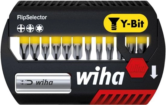 Coffret FlipSelector 12 embouts "Y" L.25 mm WIHA + 1 Porte-embout magnétique PH/PZ/Torx - 41827