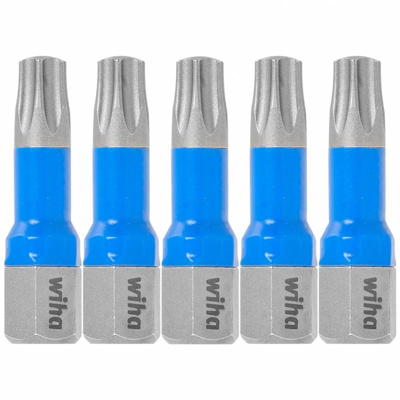 Boîte de 5 embouts "T" Torx T20x25 mm WIHA - 41606 Boîte de 5 embouts "T" Torx T20x25 mm WIHA - 41606
