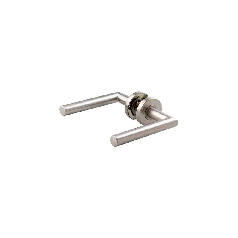 Paire de béquilles inox BEZAULT coude 90° LC3 rosette - 80343 Paire de béquilles inox BEZAULT coude 90° LC3 rosette - 80343