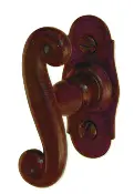 Bouton crémone sur platine Volute BRIONNE Fer rouillé - 1070700RO