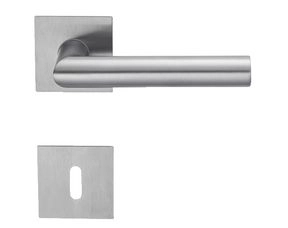 Paire bequille/rosace plate autocollante carree cle l 7mm/35-45mm amsterdam inox f69 3478448  