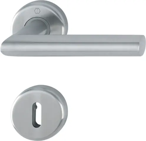 Garniture de porte HOPPE Utrech - Inox - Clé L - 3940680