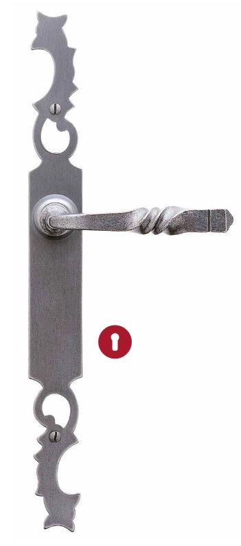 Ensemble de porte rustique Aquitaine 49 BOUVET Fer patiné - Clé i - 452