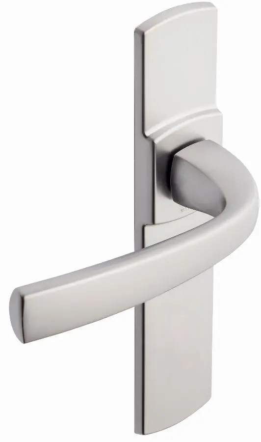 Ensemble de porte sur plaque Muze BEZAULT - Entraxe 165mm - Chrome velours - Bec de cane - 4075/6390