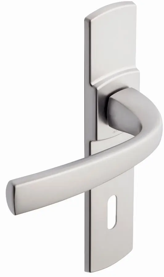 Ensemble de porte sur plaque Muze BEZAULT - Entraxe 165mm - Chrome velours - Clé L - 4075/6390 