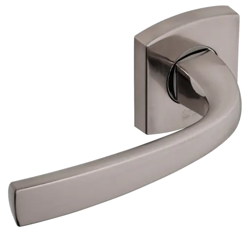 Paire de béquilles sur rosaces Muze BEZAULT - Platine aspect inox - Avec ressort de rappel - 865827 