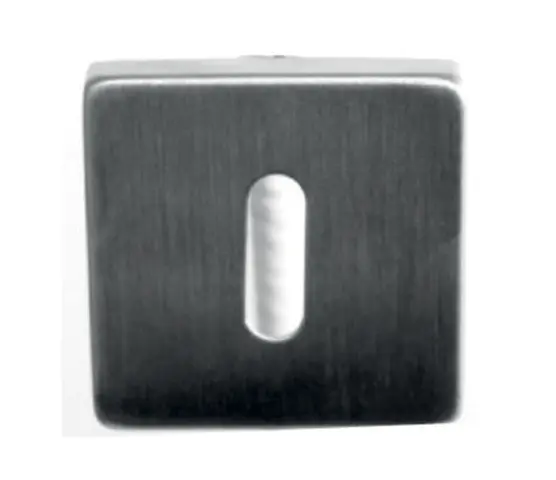 Paire de rosace carrées Inox 304  53 x 53 mm - clé L - 652                  