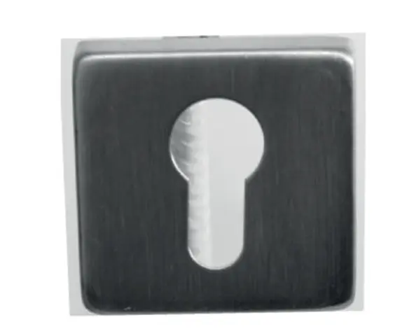 Paire de rosace carrées Inox 304  53 x 53 mm - clé i - 653                  
