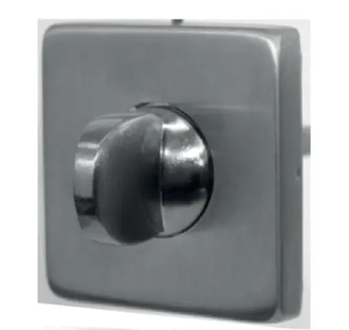 Paire de rosace carrées Inox 304  53 x 53 mm - clé WC - 654                 