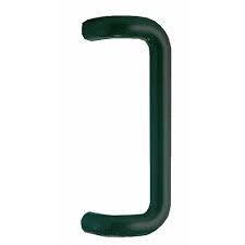 Poignée de porte coudée STG87 NORMBAU entraxe 300 mm percée - Noir 16 - 443320 