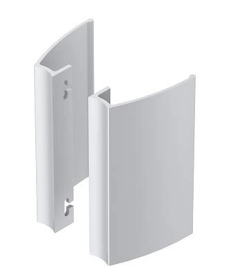 Paire de poignées aileron 200mm ALMA COMPONENTES Entraxe 150mm - Ral9010 Blanc - 7060-200-9010                                  