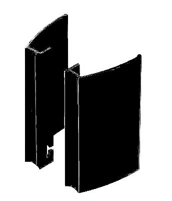 Paire de poignées aileron 200mm ALMA COMPONENTES Entraxe 150mm - Ral9005 Noir - 7060-200-9005 Paire de poignées aileron 200mm ALMA COMPONENTES Entraxe 150mm - Ral9005 Noir - 7060-200-9005