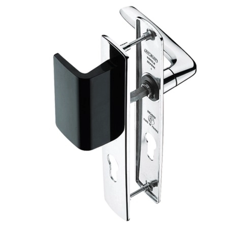 Ensemble pour porte palière BEZAULT - RIV BLOC - Poignée 536 ABS noir/chrome - Clé I - 63223 Ensemble pour porte palière BEZAULT - RIV BLOC - Poignée 536 ABS noir/chrome - Clé I - 63223