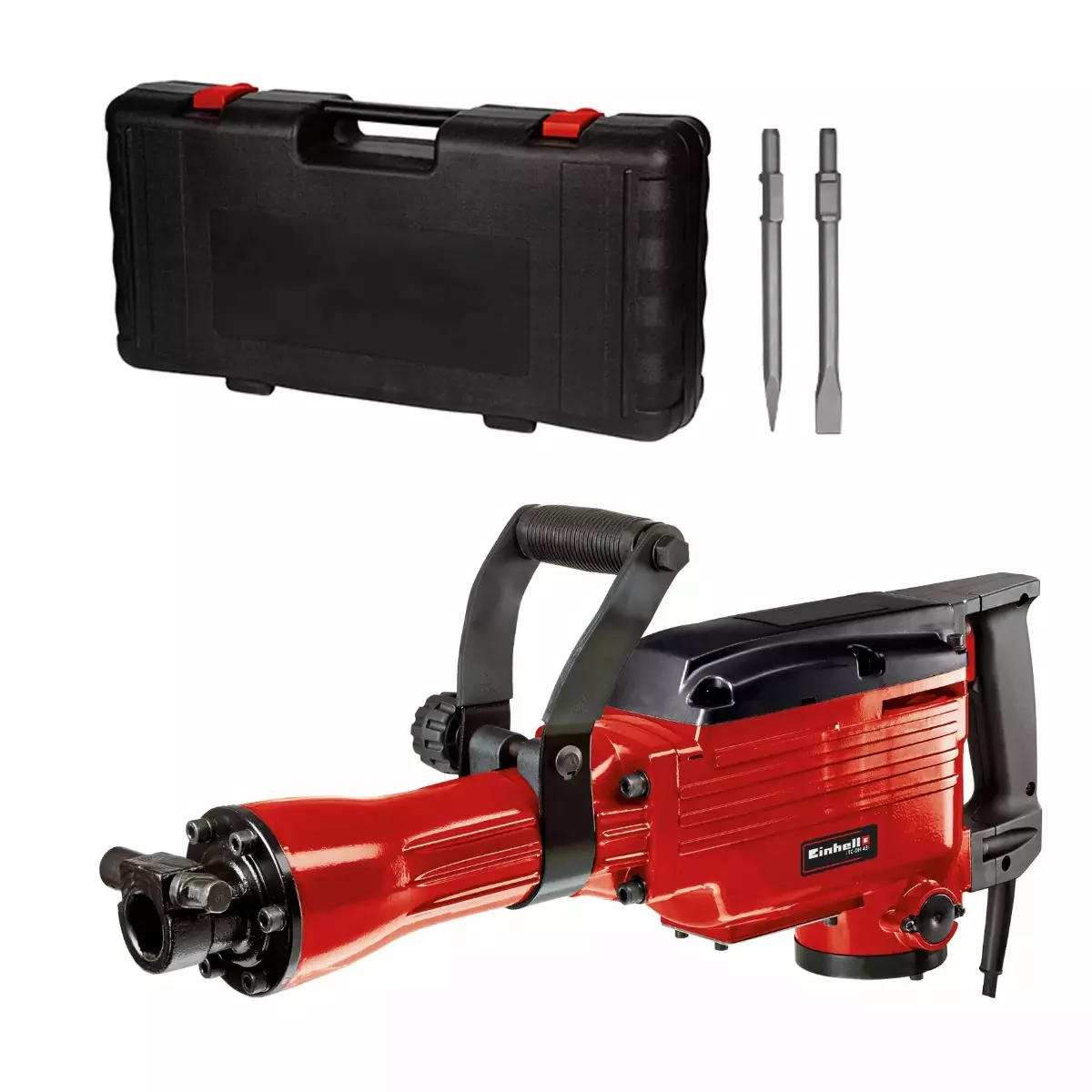 Marteau démolisseur TC-DH 43 avec 1 Pointerolle et 1 Burin plat inclus - 1600 W - Livré en coffret - EINHELL - 4139087