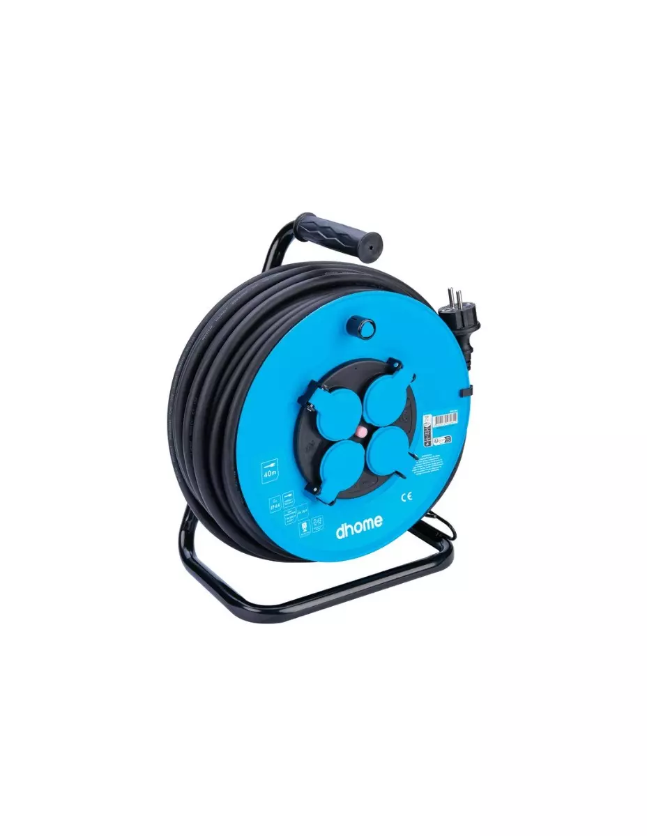 Enrouleur électrique 4 prises Pro IP44 - 3G2.5 - 40M - BRICODEAL - 243061 Enrouleur électrique 4 prises Pro IP44 - 3G2.5 - 40M - BRICODEAL - 243061
