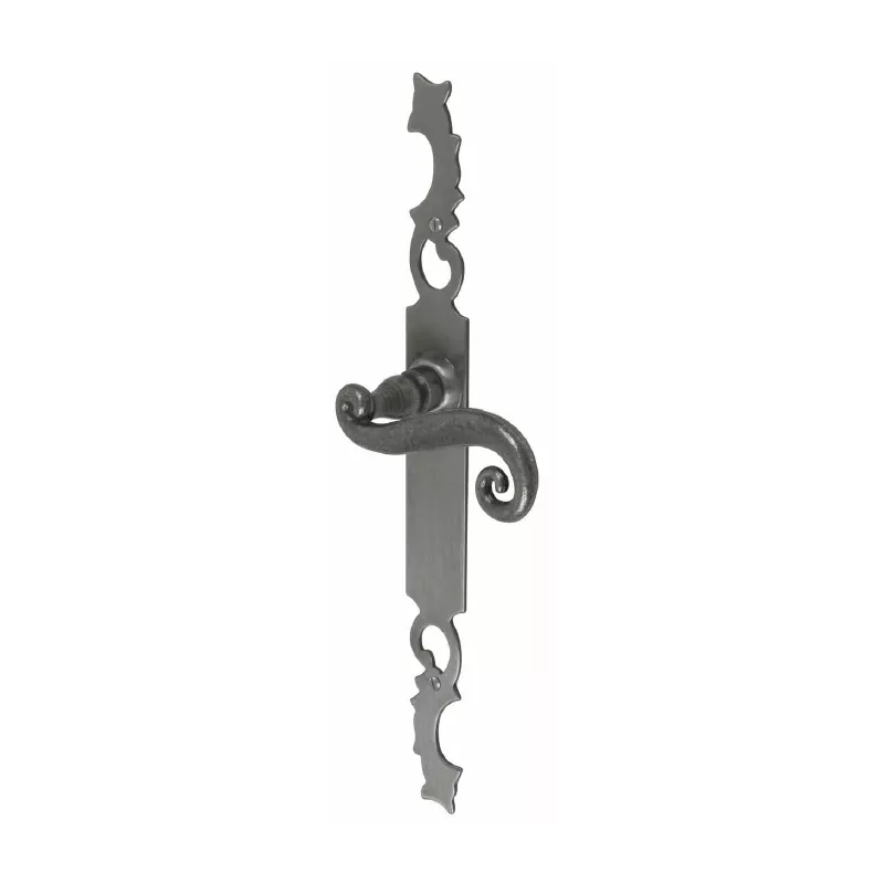 Ensemble de porte rustique Aquitaine BOUVET Fer cémenté - Clé L - ES45LA9132 Ensemble de porte rustique Aquitaine BOUVET Fer cémenté - Clé L - ES45LA9132