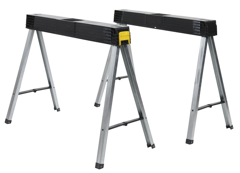 Lot de 2 tréteaux pliables et clipsables - STANLEY - charge 350 kg - 1-97-475 Lot de 2 tréteaux pliables et clipsables - STANLEY - charge 350 kg - 1-97-475