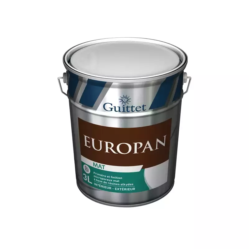 Peinture GUITTET Europan - Mat blanc - 10L - 29653
