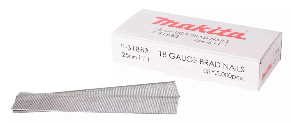 Clous tête homme mini brads 18 Ga galvanisés, pour cloueurs pneumatiques (DBN500, SKN12, NT45A, IM50) - MAKITA - F-31883 Clous tête homme mini brads 18 Ga galvanisés, pour cloueurs pneumatiques (DBN500, SKN12, NT45A, IM50) - MAKITA - F-31883