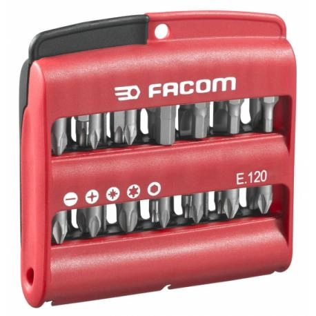 Jeux mixte FACOM de 28 embouts - Série 1 High Perf 1/4" avec porte embout - E.120 Jeux mixte FACOM de 28 embouts - Série 1 High Perf 1/4" avec porte embout - E.120