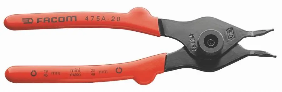 Pince réversible 150 mm FACOM pour Circlips intérieur/extérieur - 475A.15