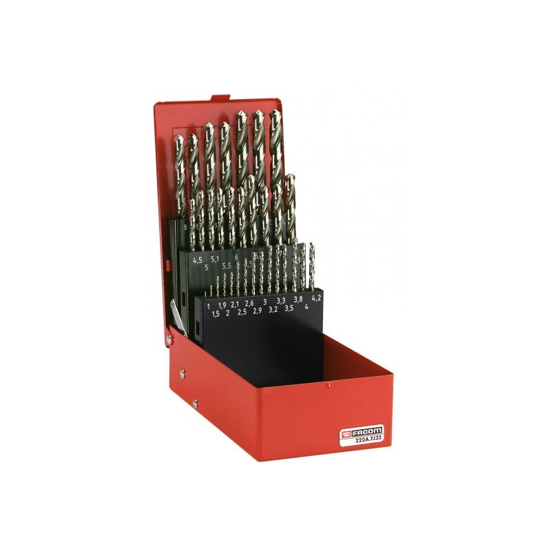 Jeu de 32 Forets FACOM tailles 1-10.5 mm - 222A.TJ32 Jeu de 32 Forets FACOM tailles 1-10.5 mm - 222A.TJ32