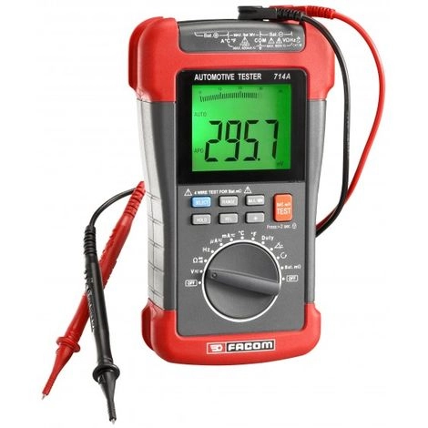 Multimètre automobile FACOM pour mesurer la résistance des batteries - 714APF