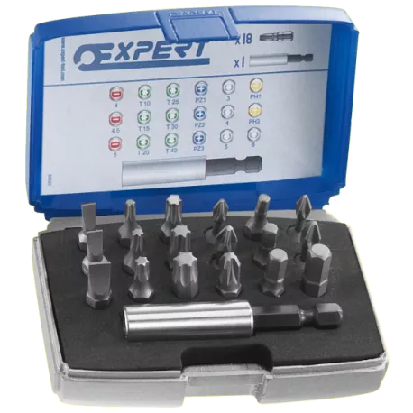 Boite d'embouts 1/4"+ ACC EXPERT by Facom - 19 pièces - E113901 Boite d'embouts 1/4"+ ACC EXPERT by Facom - 19 pièces - E113901