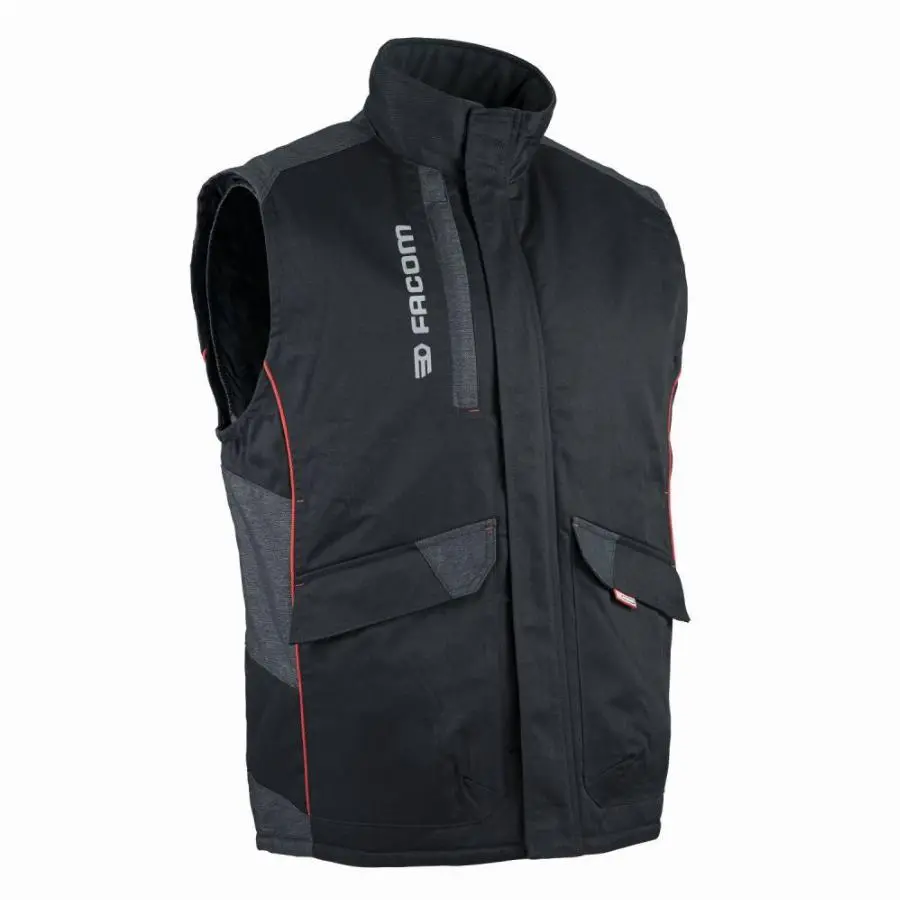 Gilet de travail bodywarmer matelassé FACOM Track Noir/Rouge Taille XL - FXWW5000E-XL