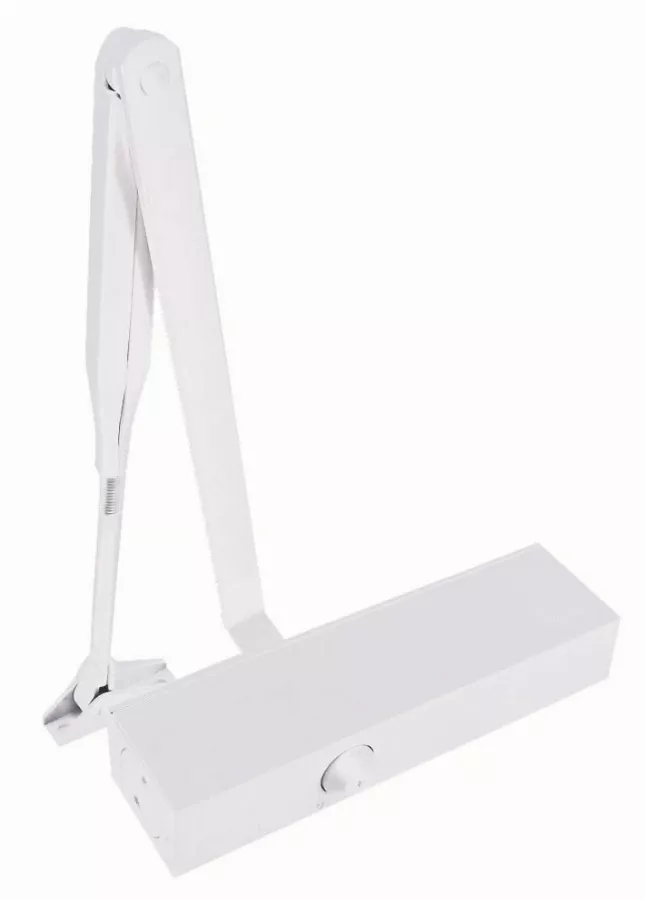 Ferme-porte tous profils DORMA - bras standard - freinage ouverture - force 2/4 - Blanc - 27112211 