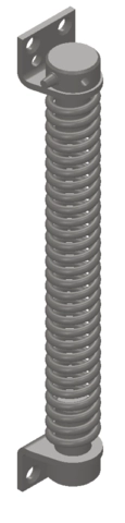 Ferme-porte MONIN à ressort - acier nickelé - lg 280 mm - 161110 Ferme-porte MONIN à ressort - acier nickelé - lg 280 mm - 161110