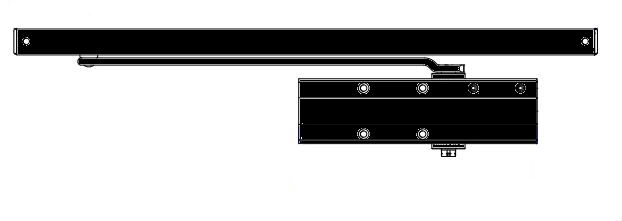 Ferme-porte pignon crémaillère - Bras à glissière F3 Noir SEVAX - ESV7163N