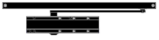 Ferme-porte pignon crémaillère - Bras à glissière F2 à 4 Noir SEVAX - ESV7165N
