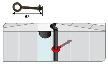 Lacet écrou TORBEL pour espagnolette cataphorèse - 745603