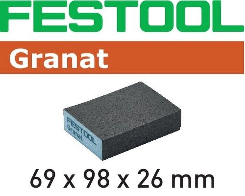 Éponge de ponçage FESTOOL 69x98x26 Grain 120 - Boite de 6 - 201082