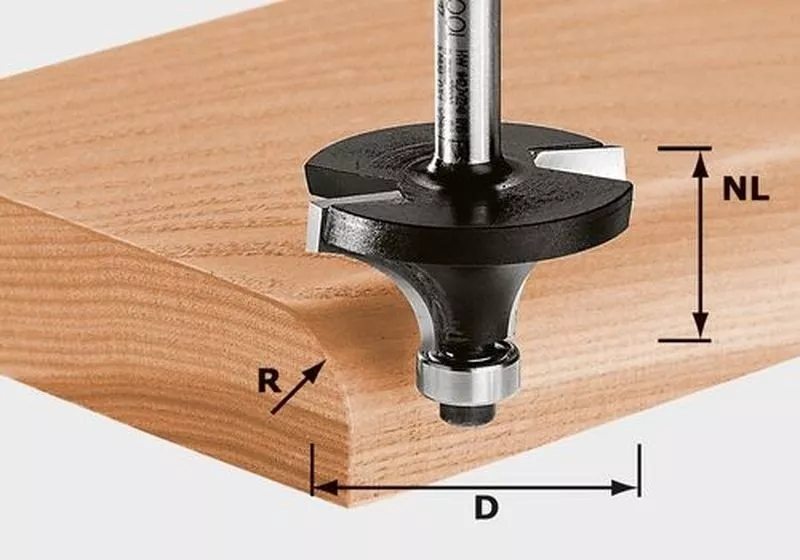 Fraise à moulurer HW avec queue de 8mm FESTOOL HW S8 D20,7/R4 KL - 491011