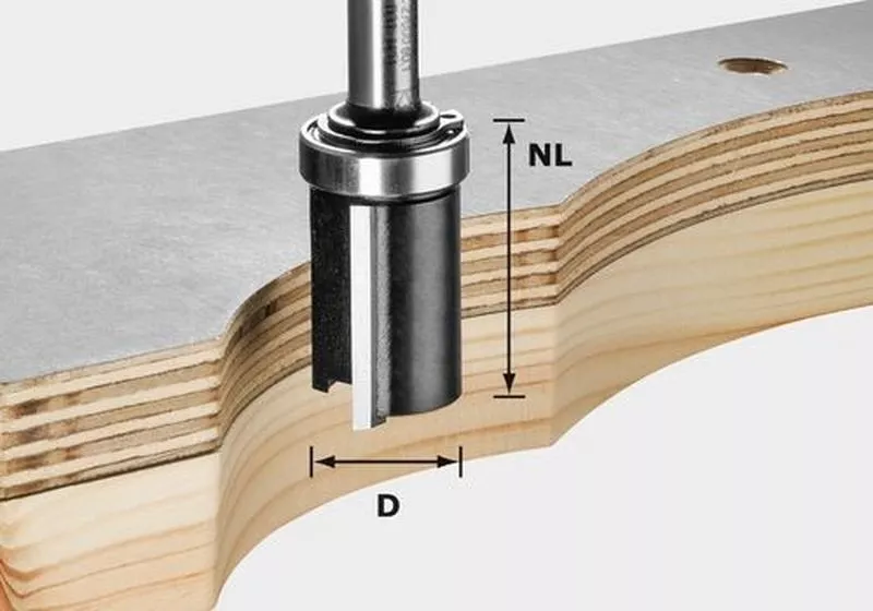 Fraise à affleurer HW avec queue de 8mm FESTOOL HW S8 D19/NL25 - 491028 Fraise à affleurer HW avec queue de 8mm FESTOOL HW S8 D19/NL25 - 491028