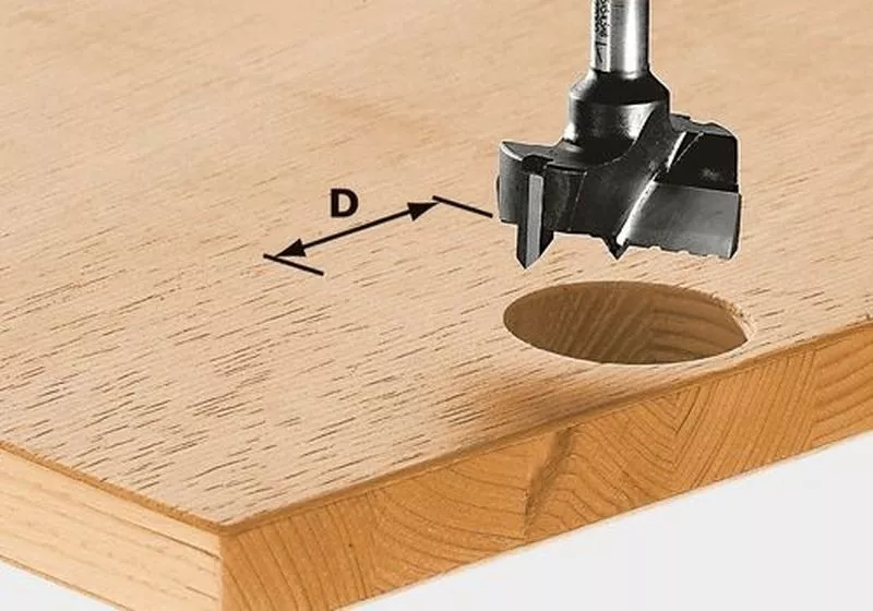 Fraise pour ferrures HW avec queue de 8mm FESTOOL HW S8 D20 - 491072
