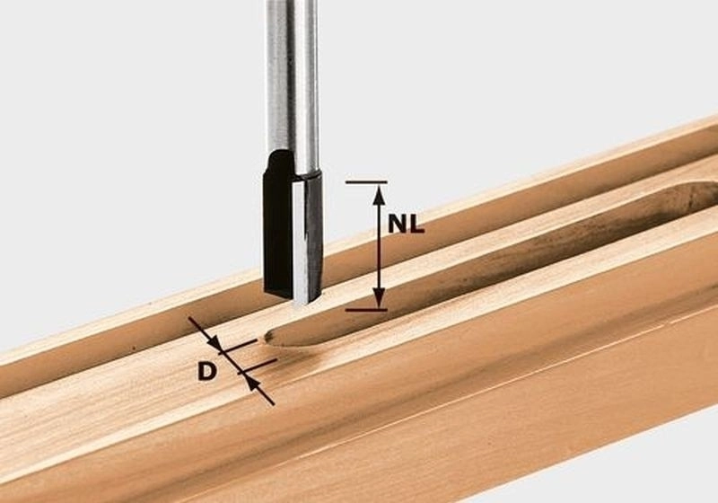 Fraise à rainurer avec queue de 12 mm FESTOOL HW S12 D14/40 - 491088