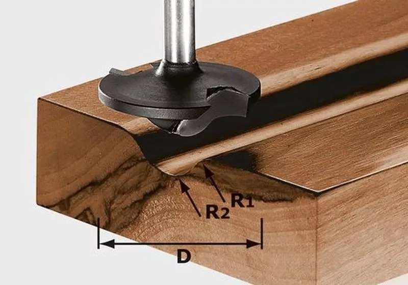 Fraise à profiler HW avec queue de 8mm FESTOOL HW S8 D42/13/R6+12 - 491137