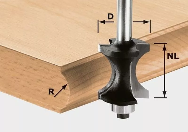 Fraise à moulurer demi-lune HW avec queue de 8mm FESTOOL HW S8 D30/28 - 491139