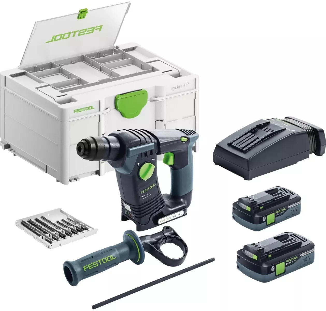 Perforateur sans fil BHC 18 HPC 4.0 I.PLUS - FESTOOL - avec 2 batteries 18V 4.0Ah - chargeur - Systainer - 577602 Perforateur sans fil BHC 18 HPC 4.0 I.PLUS - FESTOOL - avec 2 batteries 18V 4.0Ah - chargeur - Systainer - 577602