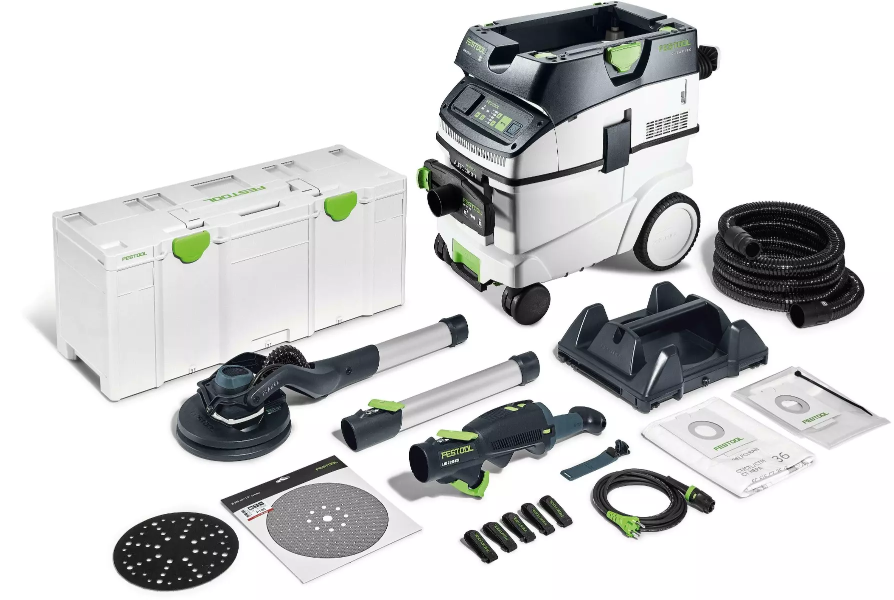 Kit ponceuse à bras et aspirateur LHS 2 225 EQI / CTM 36-SET - FESTOOL - 578425 Kit ponceuse à bras et aspirateur LHS 2 225 EQI / CTM 36-SET - FESTOOL - 578425