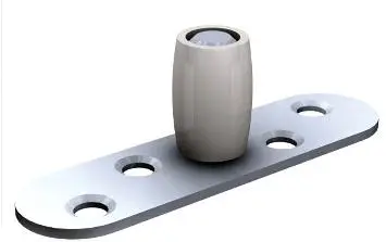 Guide du bas à olive Nylon MANTION - Sur platine à visser - Pour U 25x17 mm - 1102