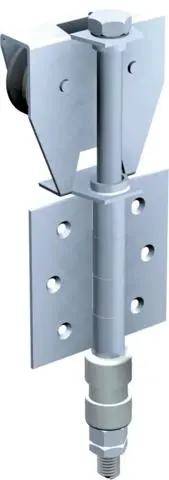 Monture intermédiaire fixation sur plat, 2 galets en polyamide montés sur cage à rouleaux - Force 50 kg - Profil associé : 40 x 6 - MANTION - BOB50