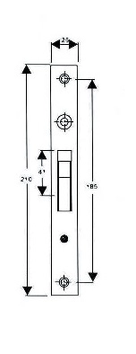 Gâche pour serrure 110501 Blindomax  - 110502 